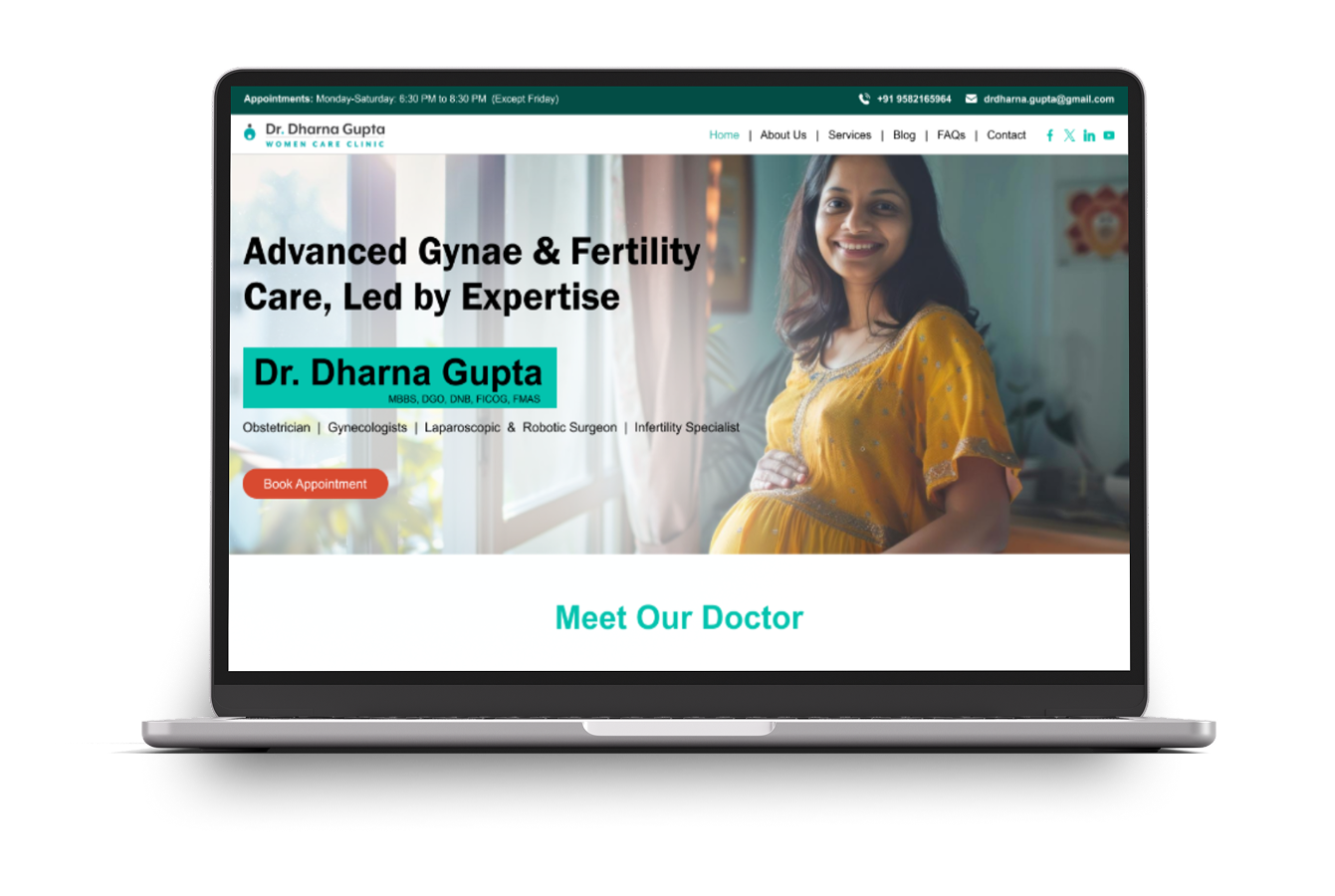Dr. Dharna Gupta responsive healthcare website